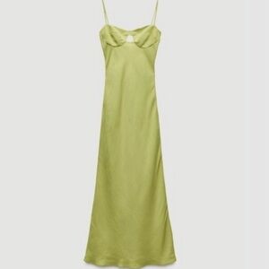 Zara Linen Blend Midi Dress - XS